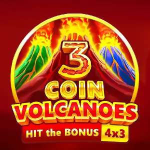 3 Coin Volcanoes casino title